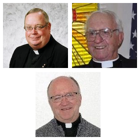 Father Bill Crowley, Father Arnie Miller, and Father John O'Sullivan